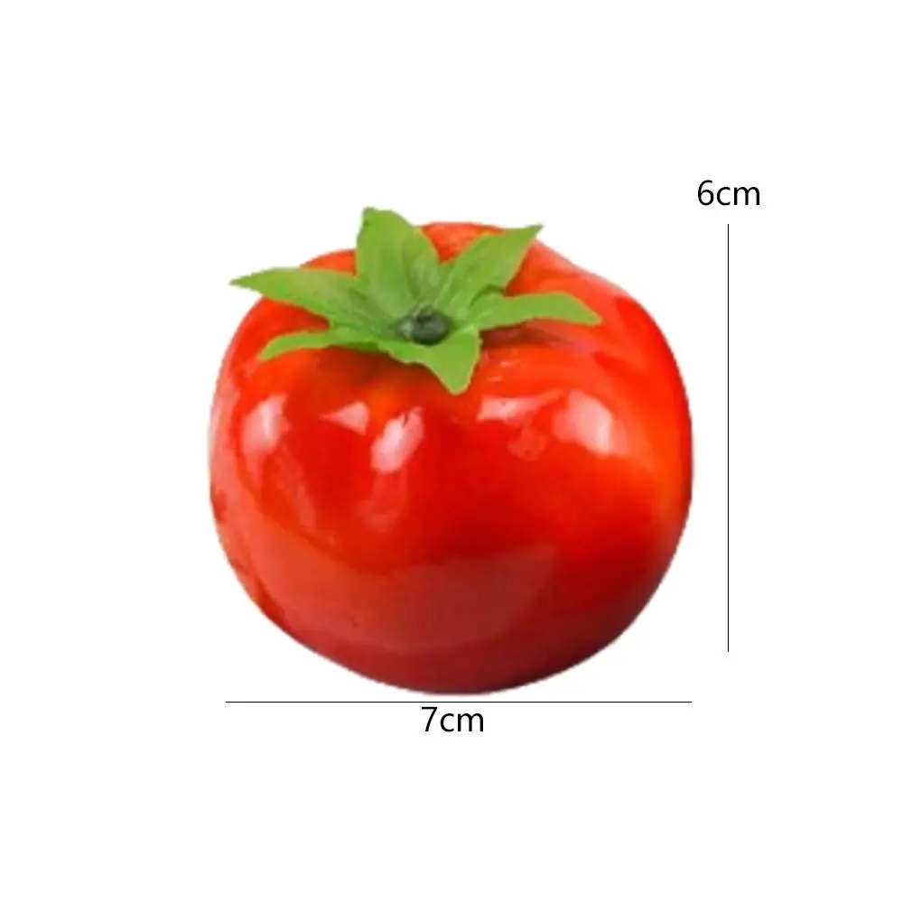 Simulation Foam Tomato Artificial Tomato Ornament Fake Vegetables Decoration Crafts Tomato Figurines Miniatures Supplies