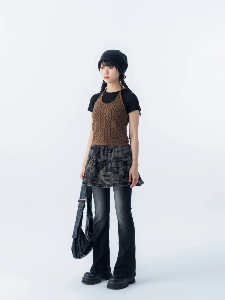 Queenshop Spring Summer New Women's Short Version 3D Plaid Design Transparent Top Casual Style Polyester Knitted T-shirt