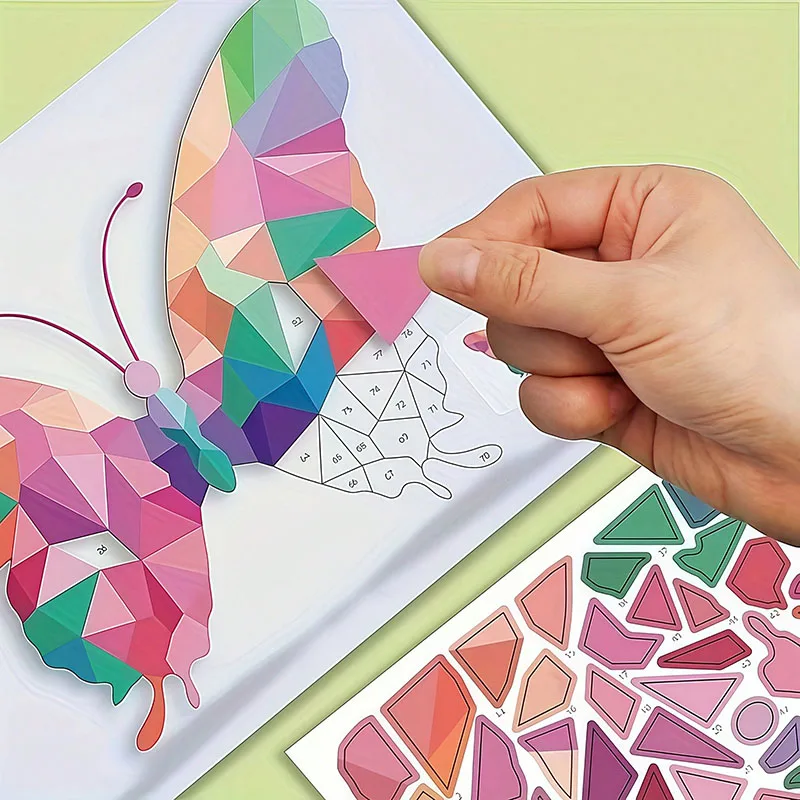 ثلاثية الأبعاد الحيوان بازل قطع ملصقات DIY بها بنفسك اليدوية الإبداعية الكولاج الفن مجموعة مع ورق ذاتي اللصق العودة إلى المدرسة الهدايا التعليمية