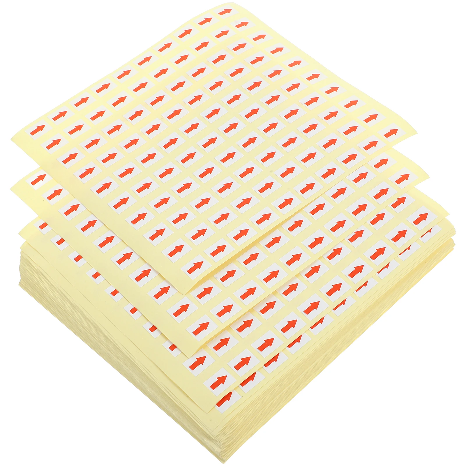 

60 Sheets Red Arrow Labels Warning Paper Adhesive Mark Direction Decals Lightweight Indicator Tags For Pipeline Flow Arrow
