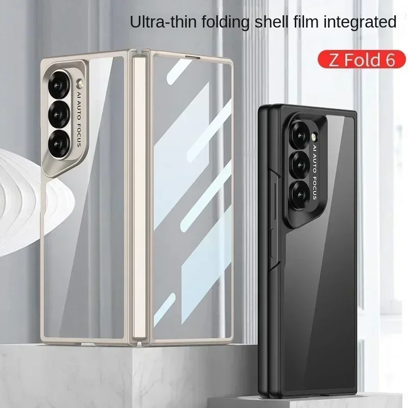 

Plating Transparent Shell Film Ultra-Thin Phone Cases For Samsung Galaxy Z Fold6 Case Drop-Resistant ZFold6 Protective Cover New