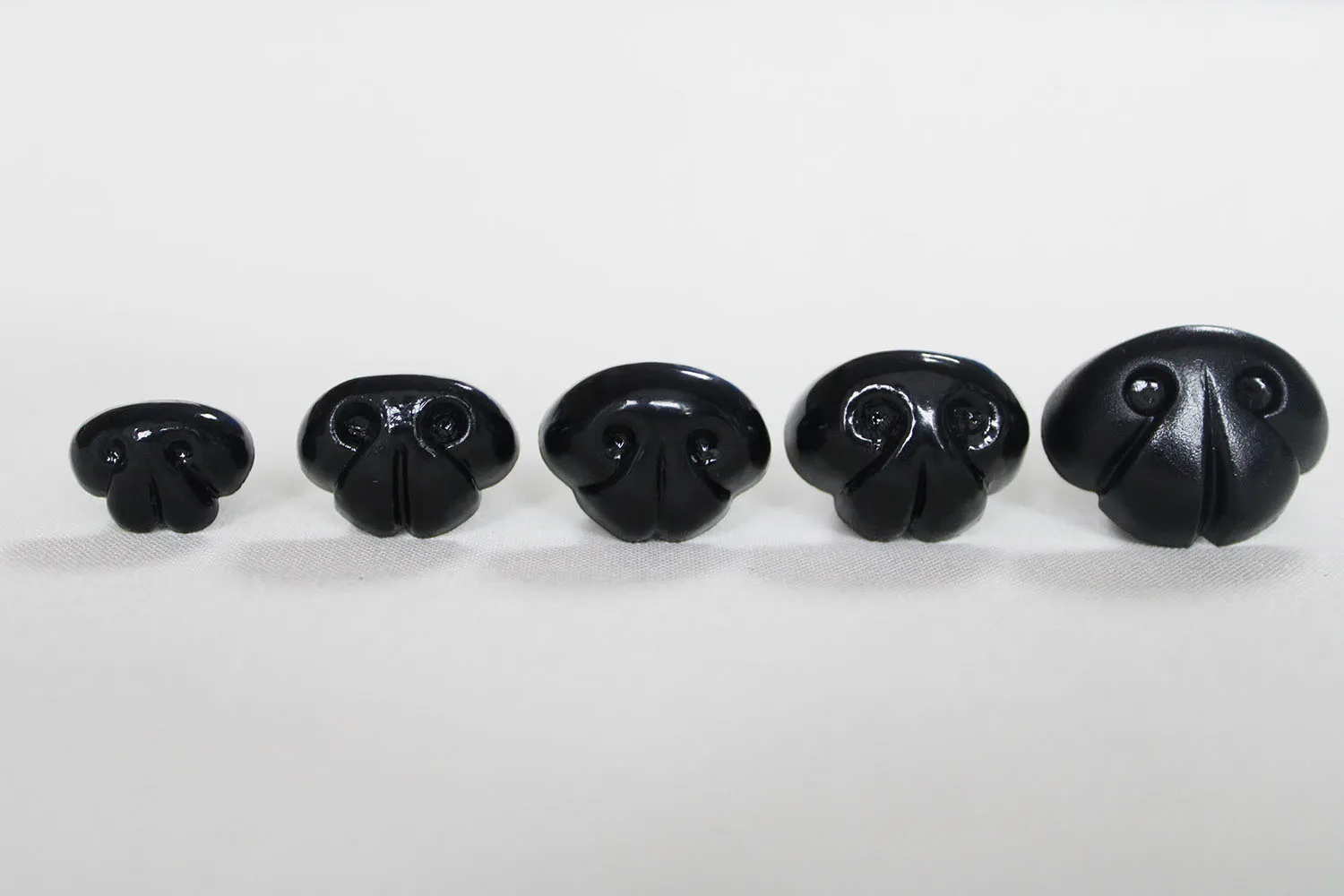 Nez de sécurité en plastique noir de haute qualité avec rondelle de presse à main, jouet pour chien, 15mm, 18mm, 21mm, 23mm, 25mm, 30mm, 30 pièces