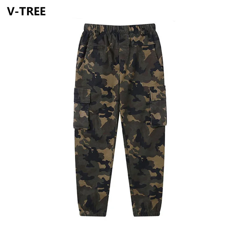 

2022 Spring Autumn Boys Pants Camouflage Boys Jeans Teen Children Big Size Trousers Children Clothing