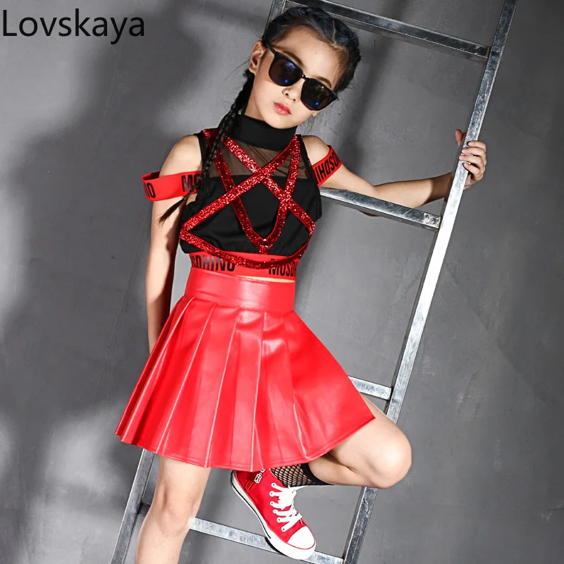 

jazz dance set performance modern dance costumes Children's costumes girls street dance