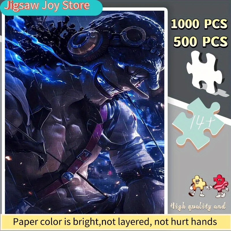 

Jigsaw Puzzle, Paper Jigsaw Puzzle, Jigsaw Puzzle, Laughing Usopp in The Rain with Electric Aura, Suitable for Home Leisure Ji