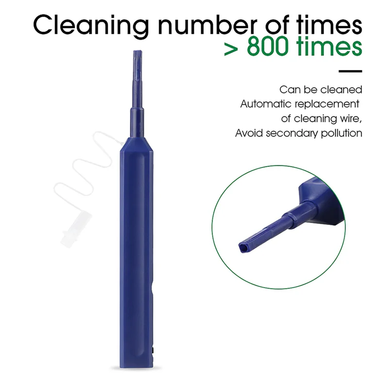 For LC/MU 1.25mm Fiber Optic Cleaning Pen One-Click Cleaning Fiber Cleaner Tools Optical Fiber Connector Cleaner