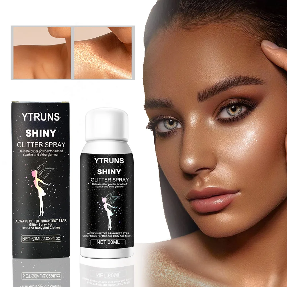 60ml シルバーヘア＆ボディグリッタースプレー - プロム、パーティー、イベントに最適な長持ちする輝き
