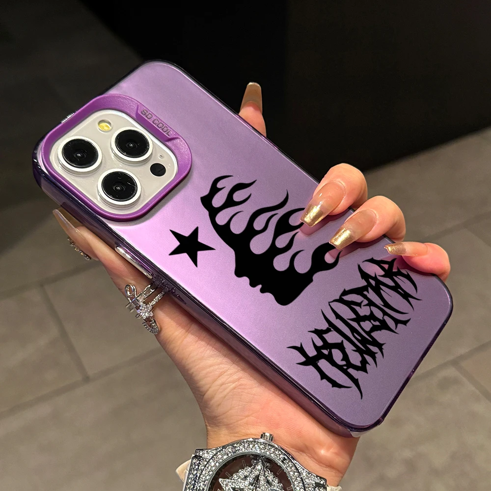 H-HellstarS Fashion Logo Phone Case for Samsung Galaxy S26 S25 Edge S24 S23 S22 S21 FE S20 Ultra Plus 5G Colorful Silver Cover view 4