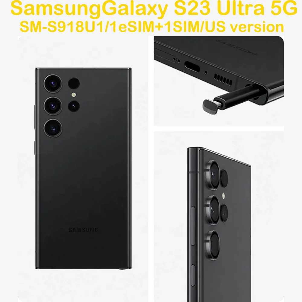 Samsung Galaxy S23 Ultra 5G S918U Smart Android Phone 6.8-inch 200MP Samsung Phone 45W NFC Fingerprint 5000mAh USVersionUnlocked
