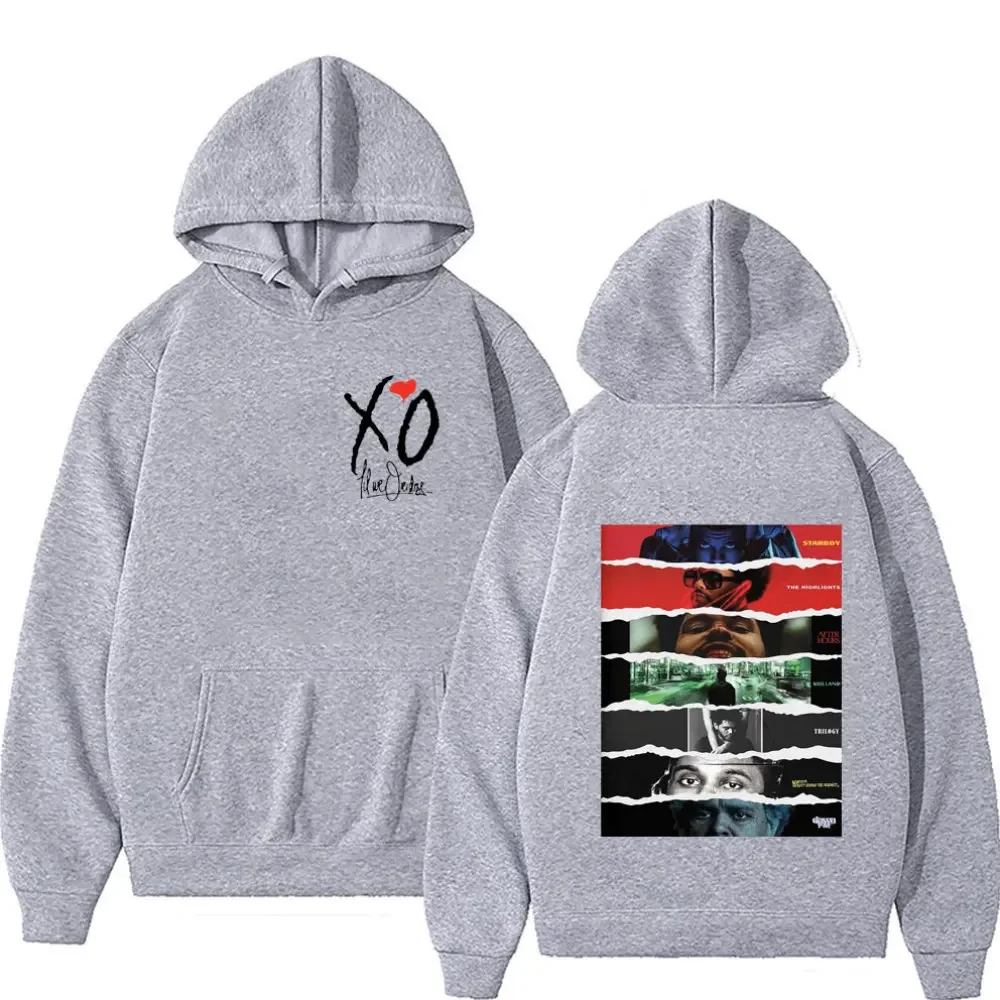 The Weeknd XO All Album Covers Posters Graphic Hoodies Men Fashion Aesthetic Pullover Hoodie Unisex Casual Oversized Sweatshirts