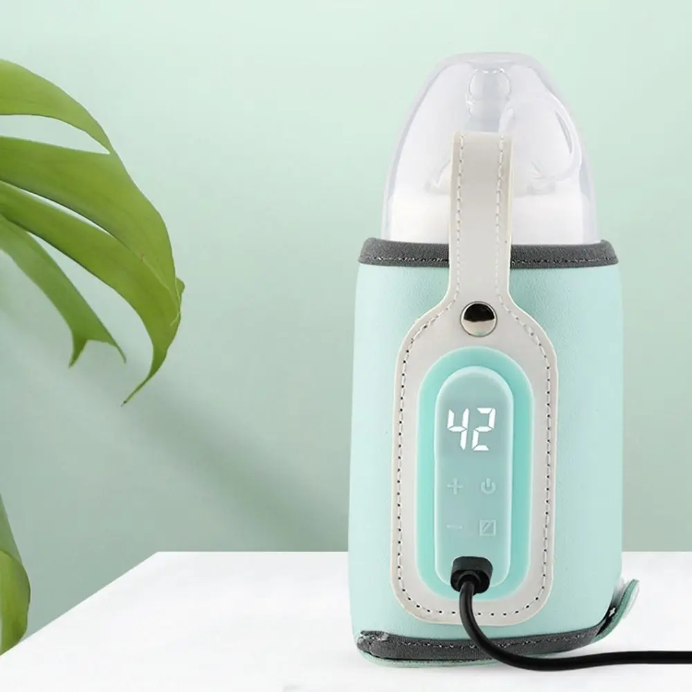 LED Display Portable Baby Bottle Warmer Smart Temperature Control 24H Constant Temperature Travel Breastmilk Heater