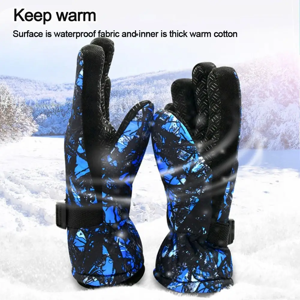 

Mountaineering Non-slip Thicken Warm Children Ski Gloves Windproof Waterproof Long-sleeved Mitten Snow Snowboard
