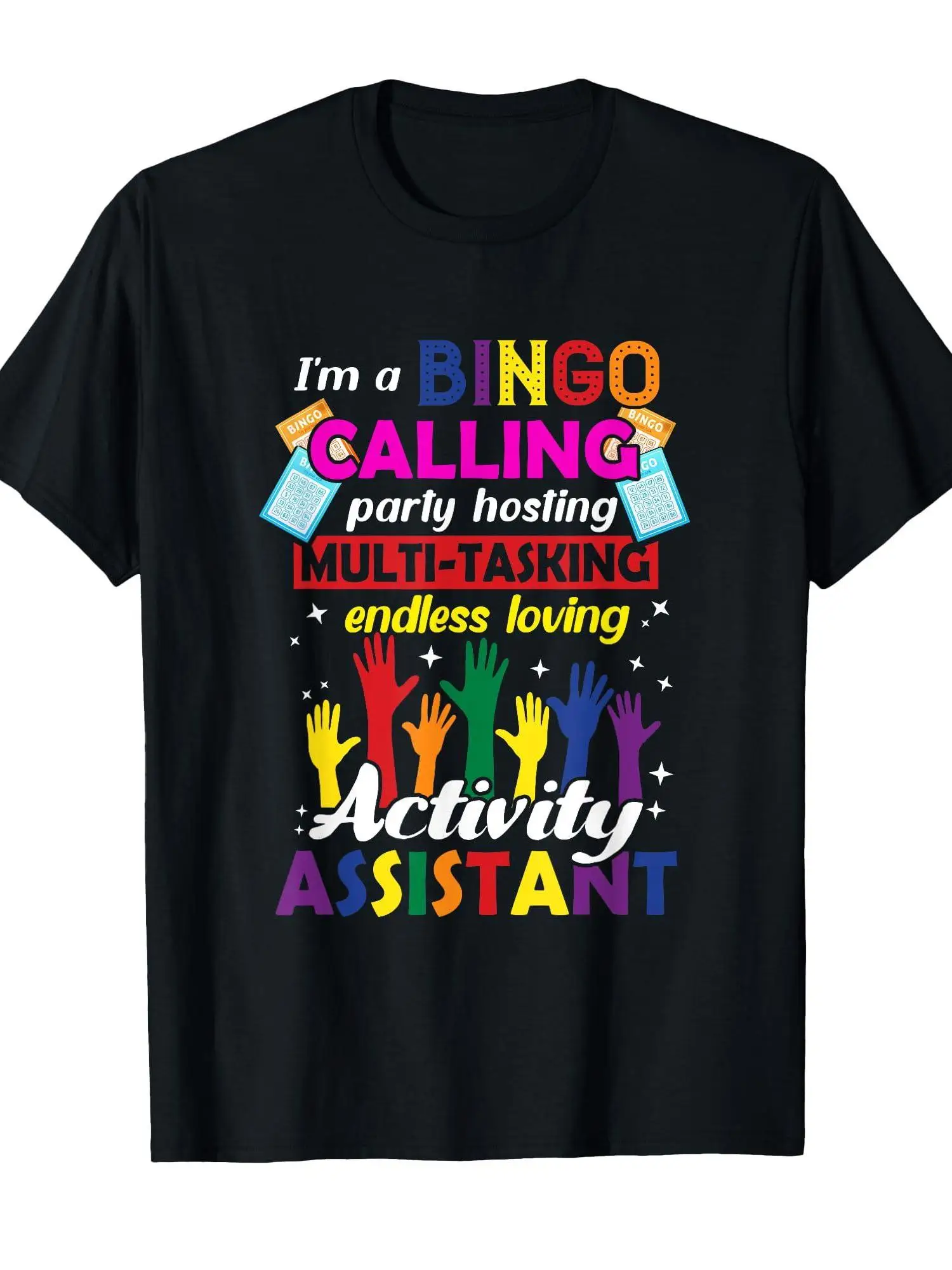 Bingo Call Number T-shirt - Featuring a Bingo game pattern with numbers 1-30, this casual round neck short sleeved style