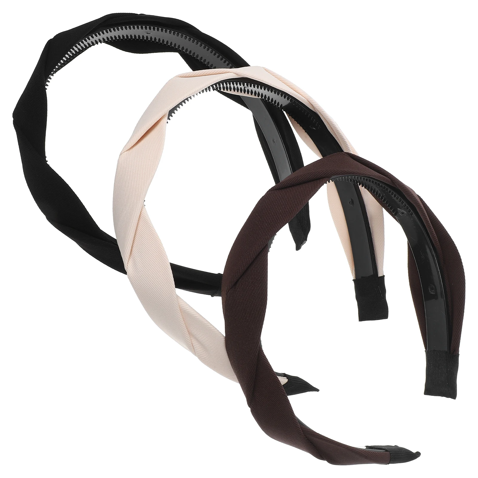 

3pcs Women Creative Headbands Multi-Use Nonslip Anti-Slip Synthetic Daily Face Washing Outdoor Simple Chic Hair Hoops Unique
