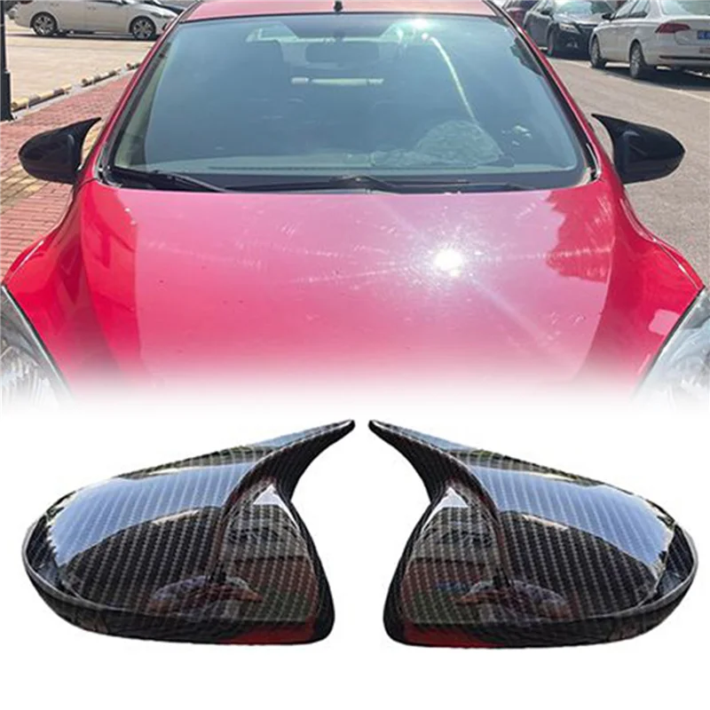 Side Rearview Mirror Cover for 6 2009-2015 Mirror Modified Horns Carbon Fiber Shell Reverse Caps A