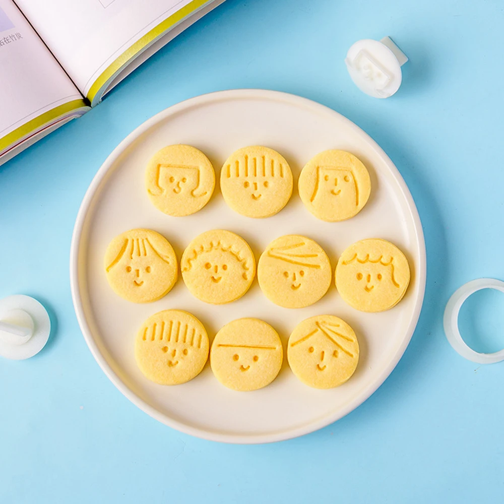 11pcs/set Cute Smiling Face Expression Cookie Mold DIY Baking Tools