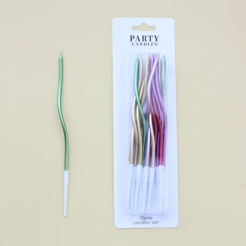 Geburtstagskerzen, spiralförmige Tortenkerzen, lange, dünne Tortenkerzen für Hochzeiten, Partys und zur Tortendekoration, Partygeschenk. – Detail 6