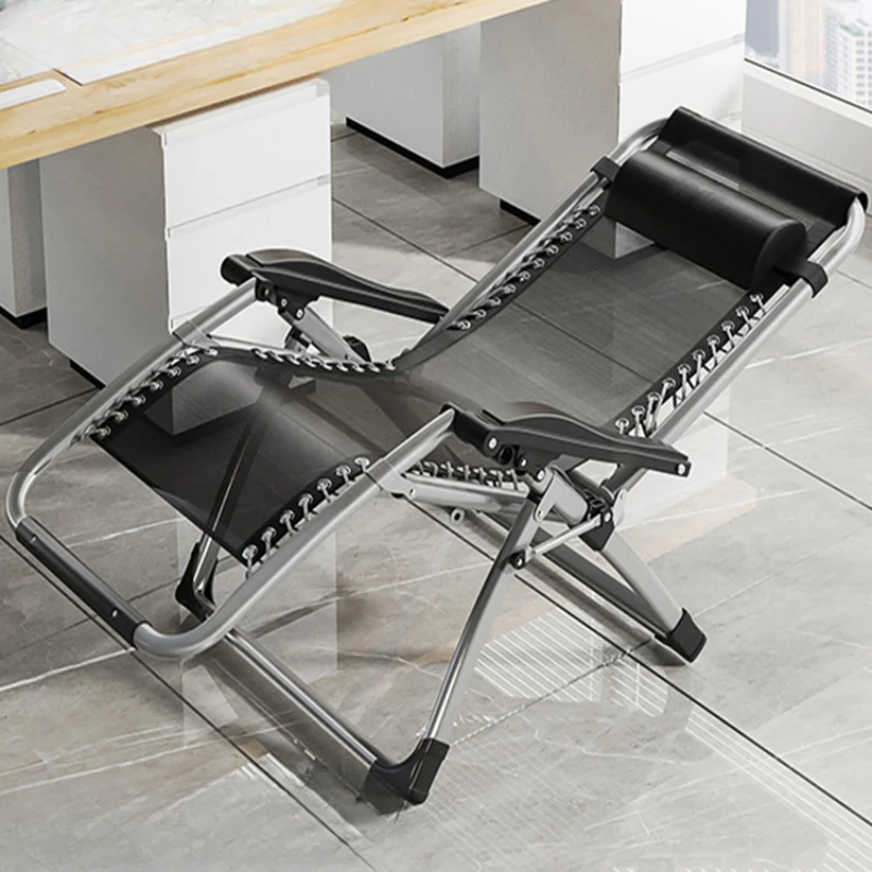 Lying chair, lunch break, folding nap bed, backrest, lazy person, summer beach chair, home balcony, leisure elderly chair