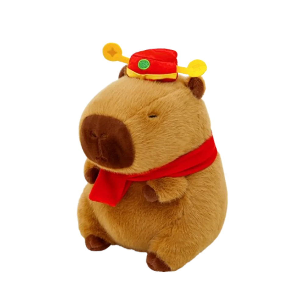 

New Year Style Capybara Plush Doll Stuffed PP Cotton Simulation Capybara Toy 30cm Soft Stuffed Capybara Doll Christmas Toy