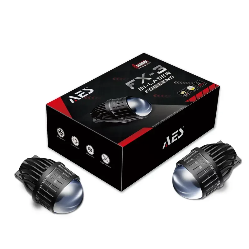 3 Inch Latest FX-3 Blue Lens Fog Bi-LED Projector Lens 6000K /4300K/3000K for Car FOG DRIVING LIGHT Retrofit IP67 Rate With