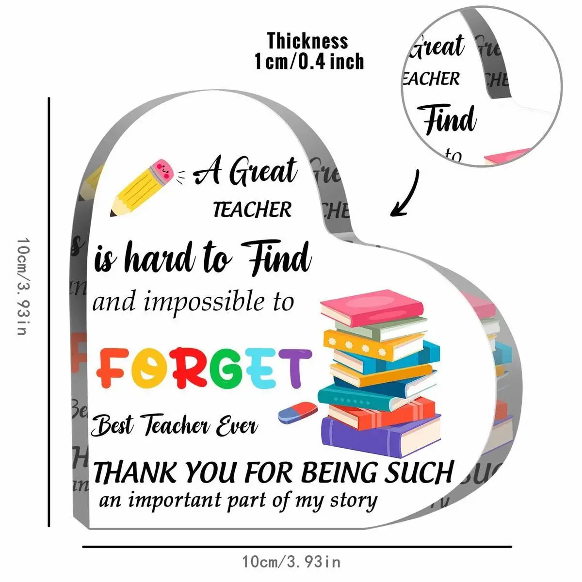 Thank you gift for teachers, birthday gift, New Year's party gift, teacher's office, classroom decoration plaque