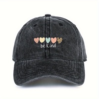 BE KING Colorful Heart-shaped Printed Washed Baseball Caps, Unisex Versatile Sun Hat, Suitable for Outdoor Sports and Daily Wear