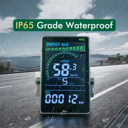 UART2 M6C 24V/36V/48V/60V Electric Bike Computer Waterproof Cycling Odometer Bicycle Accessories Speedometer UART No. 2 Protocol