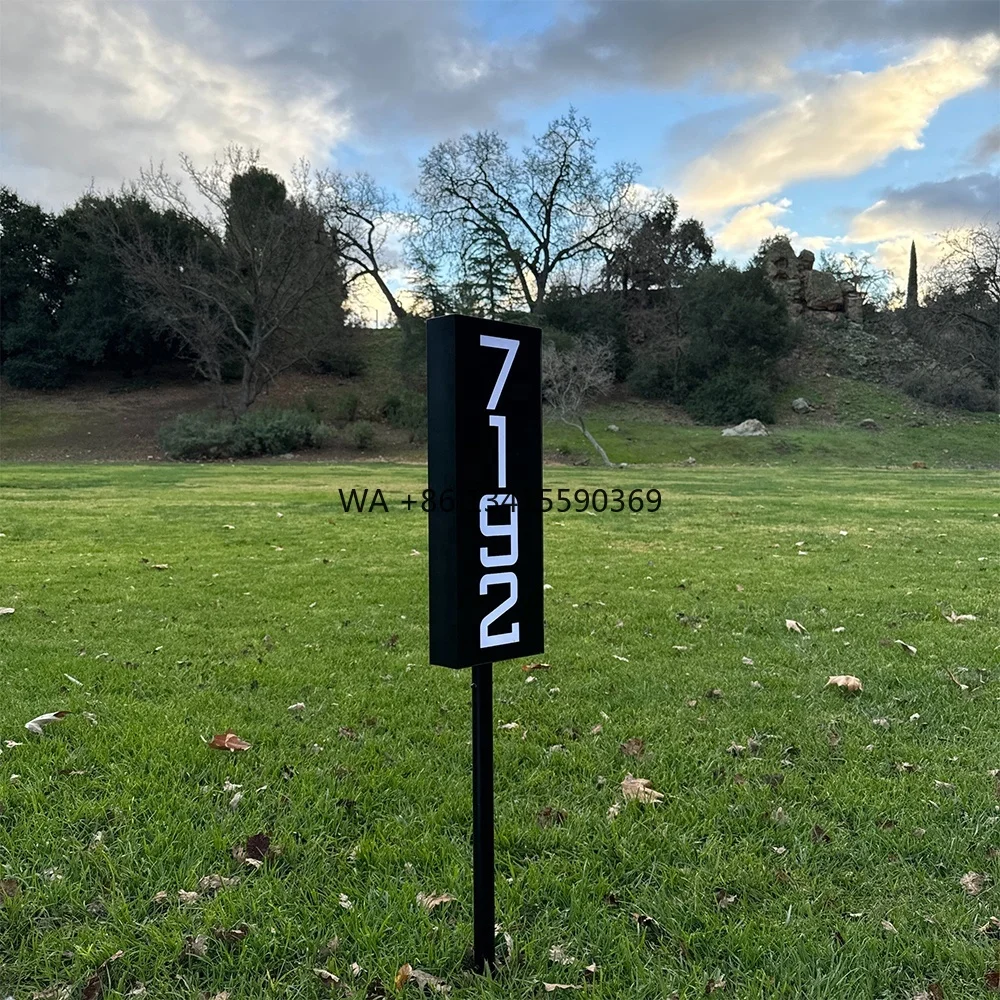 

Waterproof LED Solar House Number Light Warm & White Illuminated Outdoor Address Plaque for Company Advertising