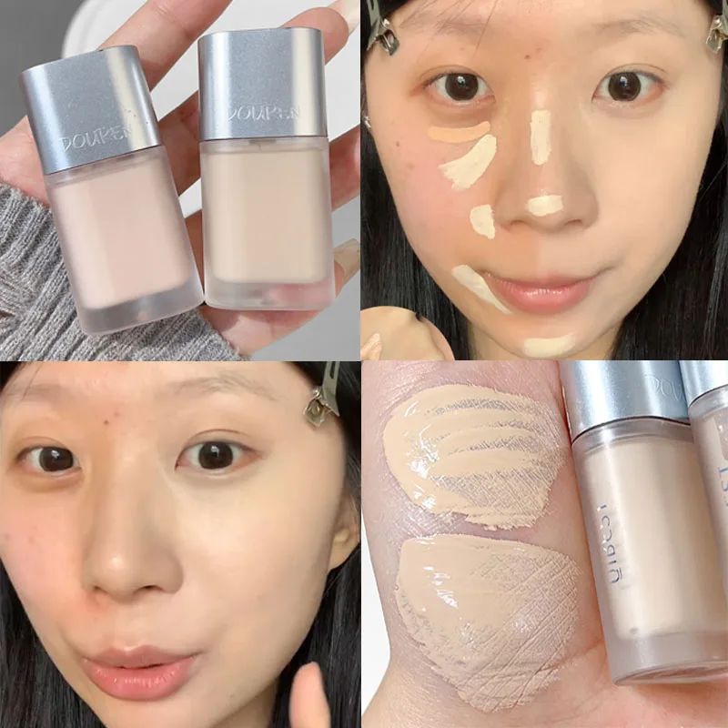 Moisturizer Liquid Concealer 4 Colors Oil Control Full Coverage Acne Dark Circles Waterproof Foundation Cream Face Korean Makeup