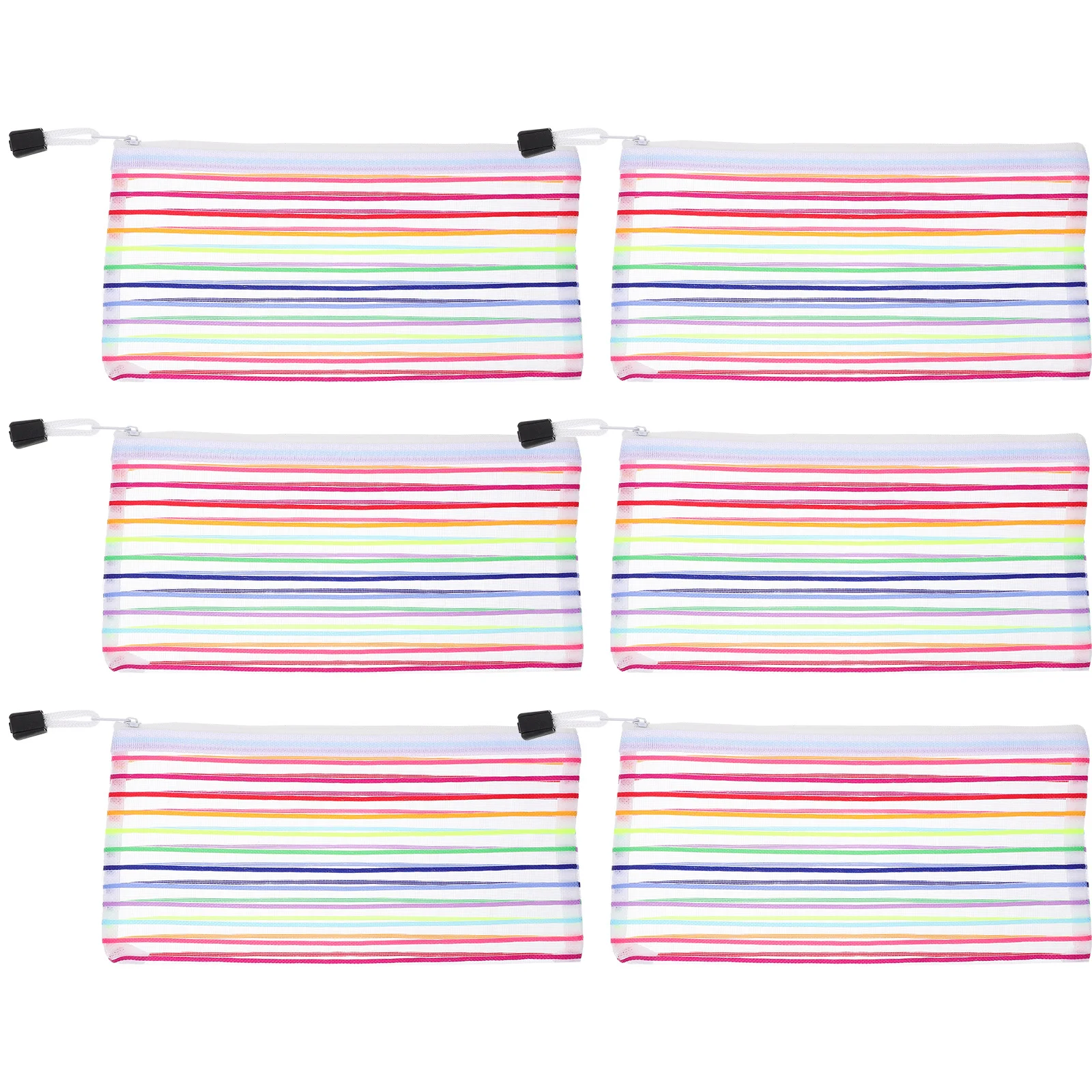 

6Pcs Ticket Bags Money Bags Oxford Cloth Aluminum Organizer Cash Receipt Pouch Zipper Mesh Holder Lottery Ticket Holders