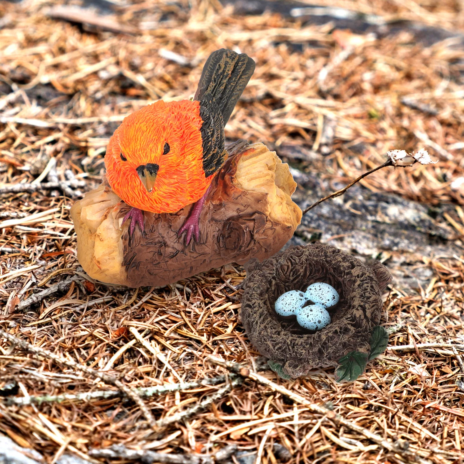 

1Set Realistic Simulation Resin Bird Garden Ornament Small Exquisite Craft Outdoor Decoration Micro Landscape Resin Sculpture
