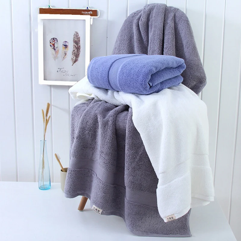 Combed Pure Cotton Thick Not Easy To Shed Strong Water Absorption Non-fading Home Hotel Gentleman Character Boutique Bath Towel