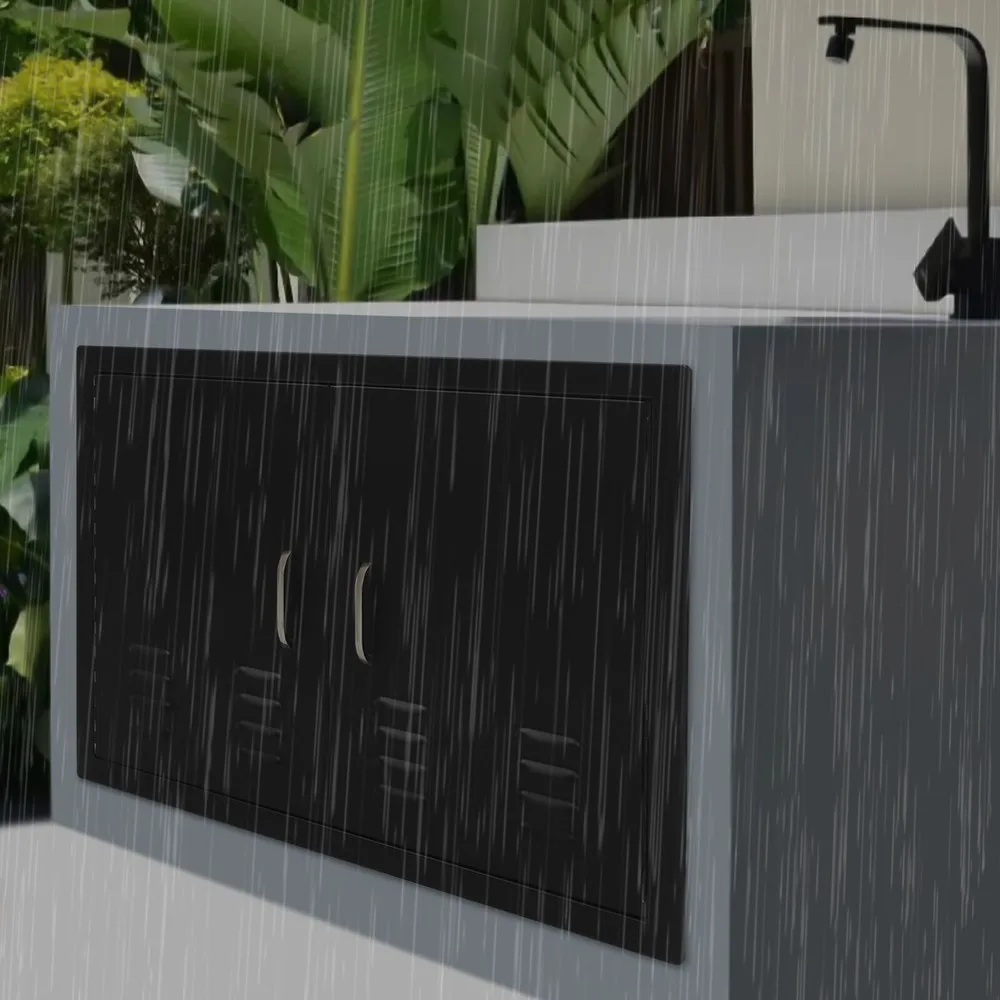 

BBQ Access Door, 76*53cm Door for Outdoor Kitchen, Double Outdoor Kitchen Door