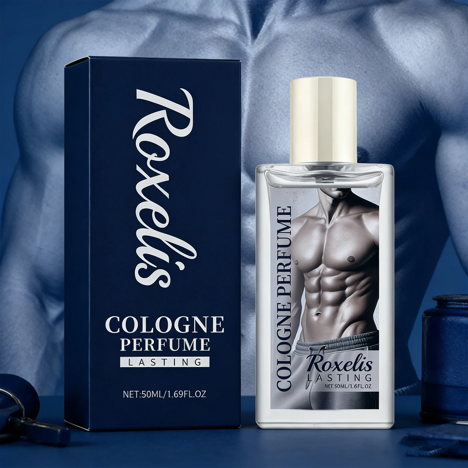 

Roxelis 50ml Men Pheromone Cologne Spray Charming Elegant Scent Removes Odor Boosts Masculine Appeal Perfect for Dating