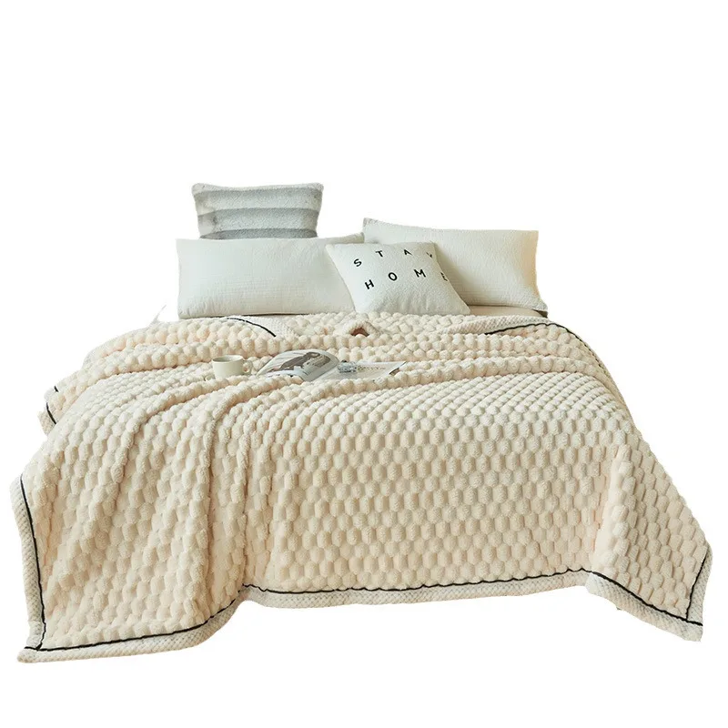 Beetle Fleece Class A High Gram Weight Blanket Thickened Milk Fleece Blanket Warm Cover