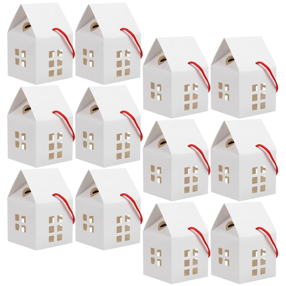 

24 Pcs Biscuit Box House Gift Bags for Presents Paper Festival Party Candy Boxes