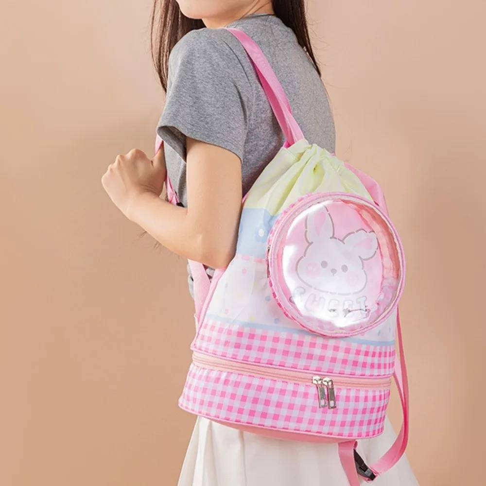 Waterproof Children's Swimming Bag Shoe Compartment Beam Mouth Beach Bag Lightweight Cartoon Swimm Storage Bag Boys Girls