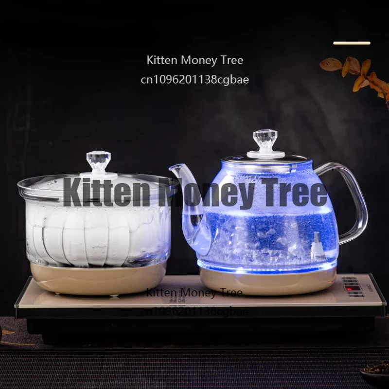 

Automatic WaterFeeding Electric Kettle, BuiltIn Tea Maker for Tea Table Use, Temperature Control Pot, OneTouch Operation