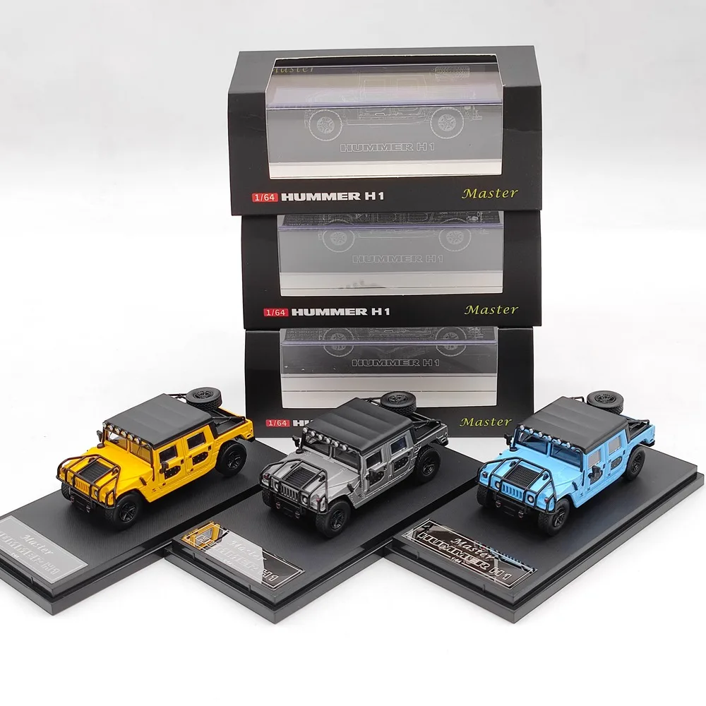 1:64 Master H1 Pickup Truck Shelf Diecast Toys Car Models Collection Gifts Limited Edition