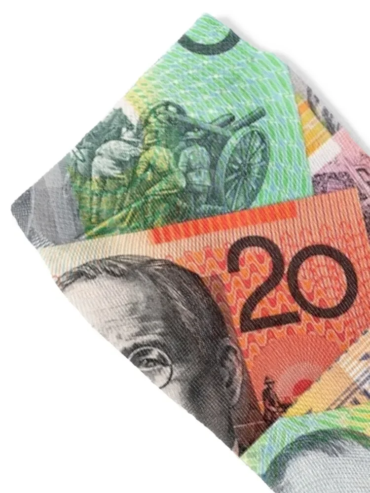 Australian Dollars Socks anti slip football funny sock new in's sheer Socks For Man Women's