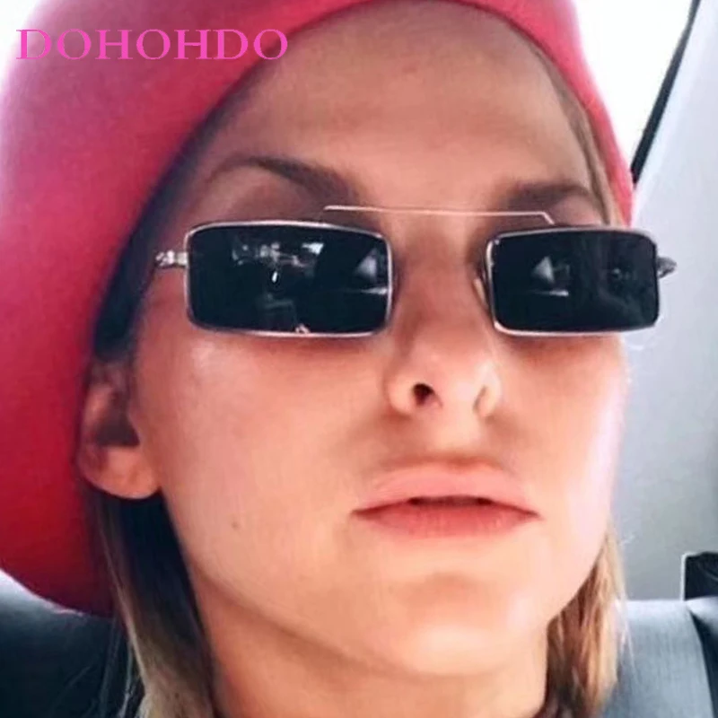 

Luxury Brand Designer Metal Small Square Punk Women Sunglasses Fashion Vintage Men Sunglass Driving Shade Eyeglasses Очки UV400