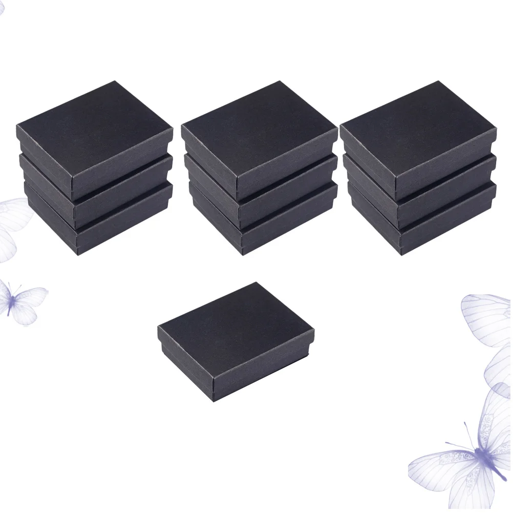 

10Pcs Jewelry Storage Boxes Fine Paper Organizer Case for Necklaces Rings Earrings Portable Jewelry Packing Container