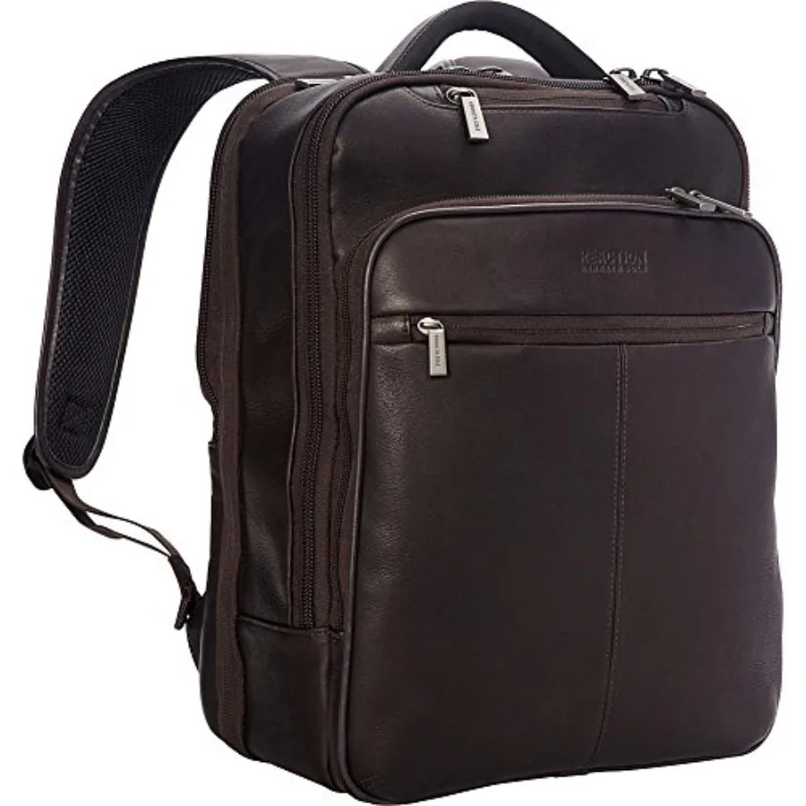 

Кожаный портфель для ноутбука 15.6 дюймов Manhattan Colombian Leather RFID, коричневый, для офиса и путешествий, из прочной кожи с надежной RFID-защитой