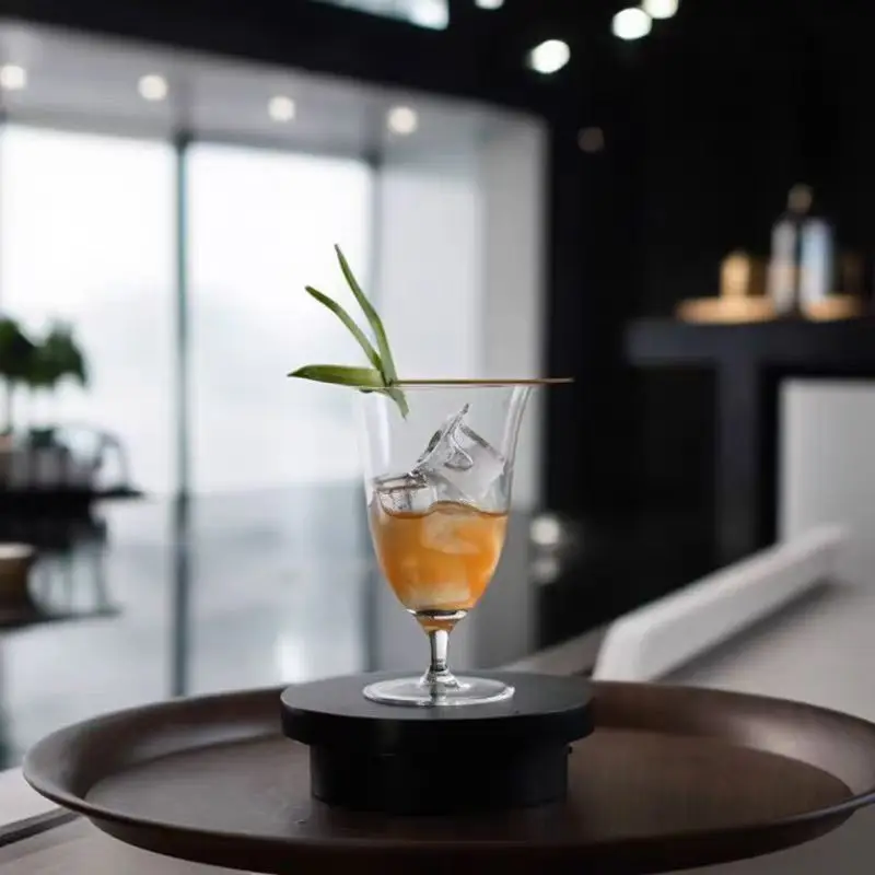 New Japanese Ultra Thin Handmade Star Track Crystal Cup Creative and Slightly Tipsy Cocktail Cup High Value Beverage Dessert Cup