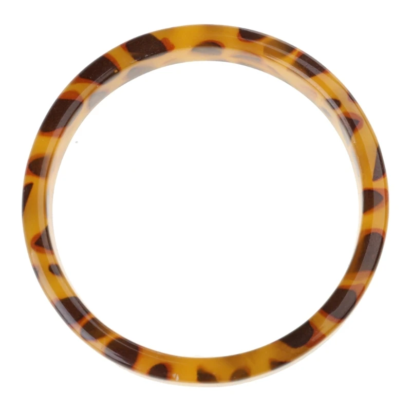 Brown Leopard Mottled Bangle All-match Niche Polygon Resin Bracelet for Wedding Engagement Party Drop Shipping