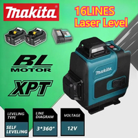 Makita 16-line high-precision 3D-4D horizontal and vertical green hanging portable laser level power tool