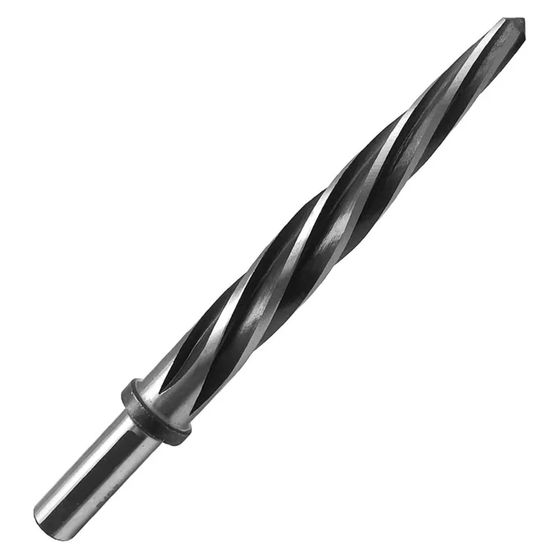 5/8Inch Spiral Flute Reamer with 1/2 Inch Shank, M2 HSS Bridge/Construction Reamer Taper Chucking Reamer Drill Bit