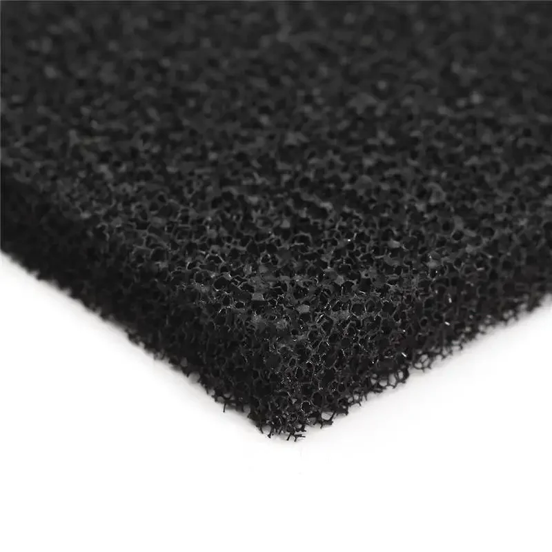 1 Stück 200 x 300 x 12 mm DIY Aktivkohle imprägnierte Schaumstofffilterblattfilter Zubehör Schwarzer Schwamm Saubere Filtration