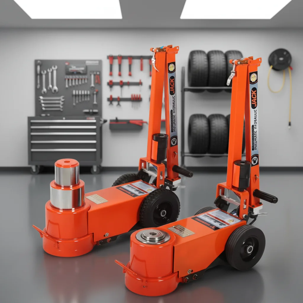 

120-ton Chrome-plated Steel Hydraulic & Pneumatic Jack