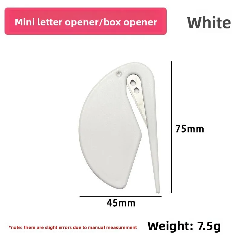 Portable Mini Letter Opener, Safety Hidden Blade Envelope Slitter, Utility Box Cutter for Office Home Use, 5 Colors